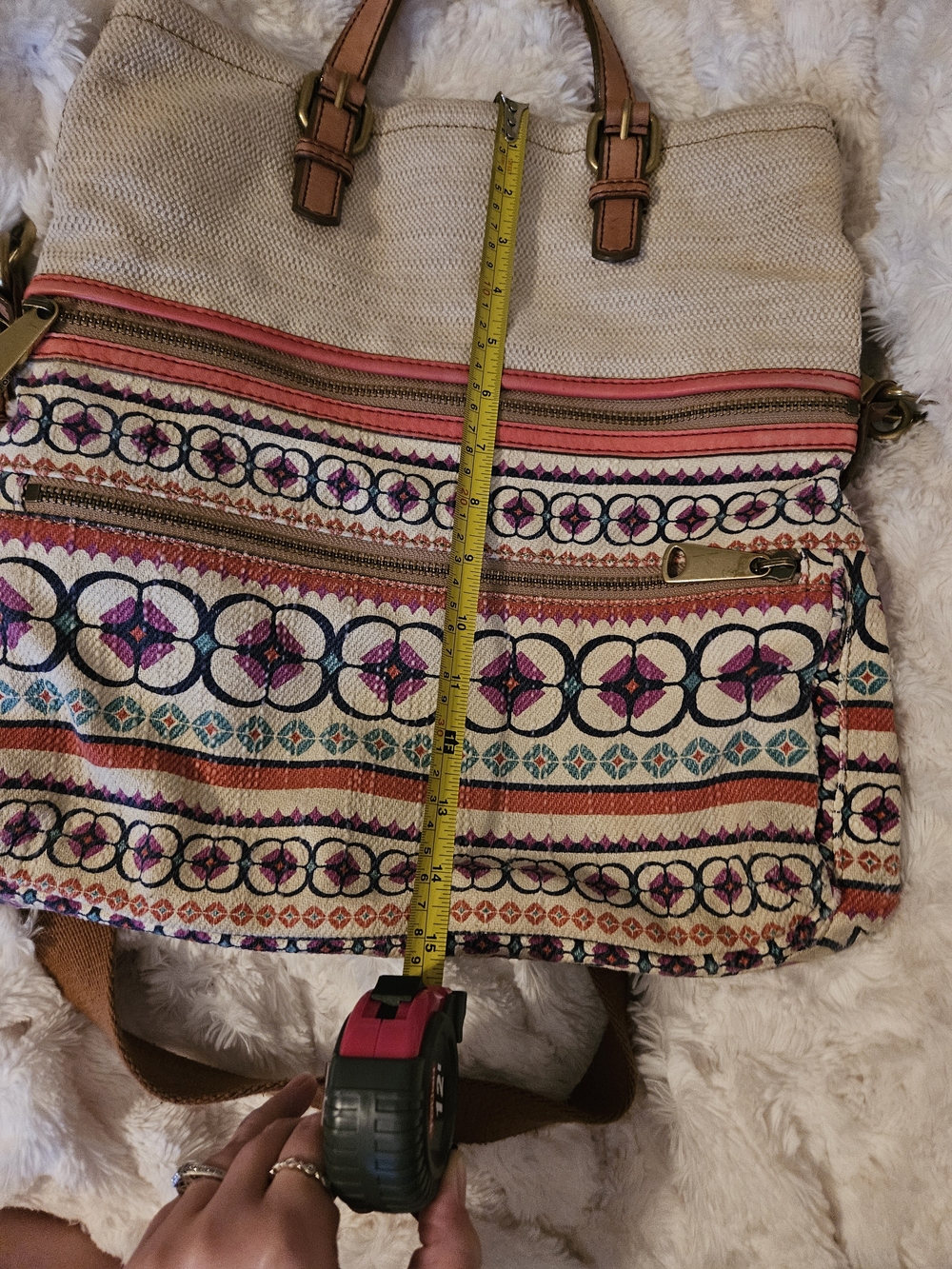 RARE✨️Fossil Fold-Over Explorer Tote-Crossbody - Picture 9 of 11